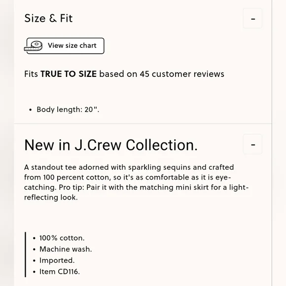 NWT J. Crew Collection sequin-embellished T-shirt, size XS - Picture 5 of 9